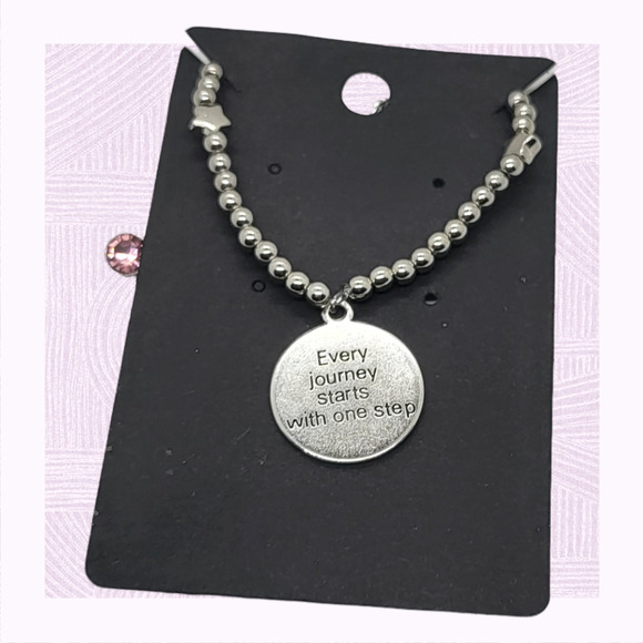 NA Narcotics Anonymous/AA bracelet 6-8". Every journey starts with one step. - Picture 4 of 4